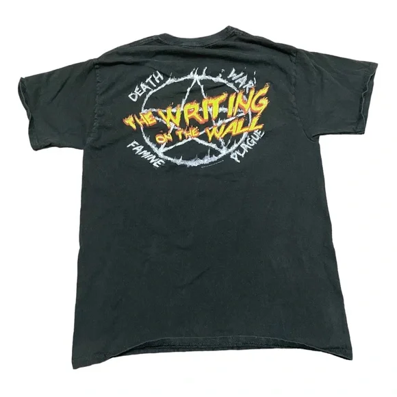 Iron Maiden Band Tee The Writing On The Wall Double Sided Modern Men’s Sz Medium - Picture 3 of 5